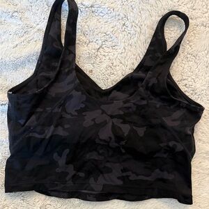 Black Camouflage Sports Bra Tank